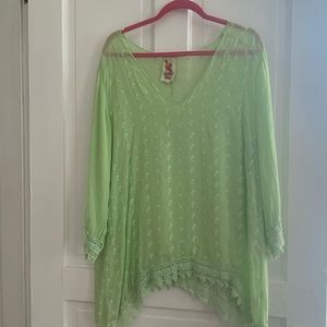 Johnny Was green tunic